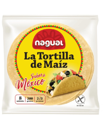 Nagual Gele Maïs Tortillas 8 stks 15 cm