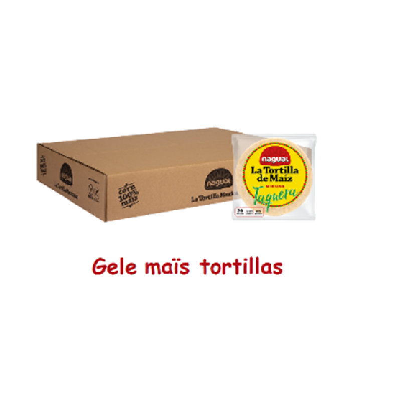 Nagual gele maïs tortilla 12 cm doos